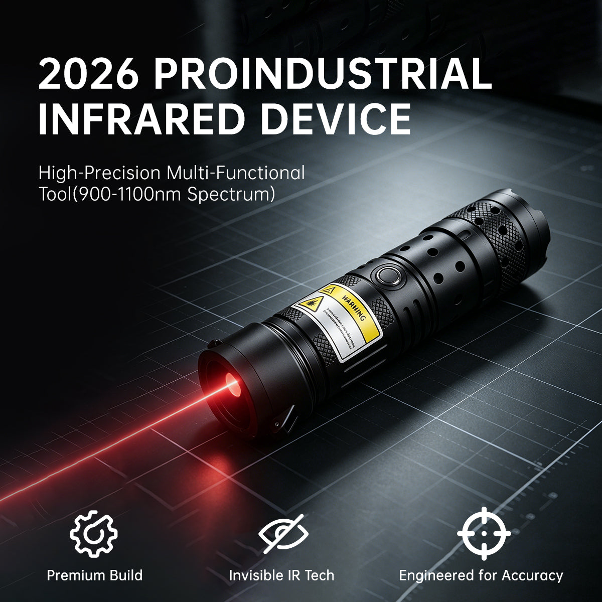 980nm Infrared Laser – Class IV, 120W, Invisible Beam (Safety Goggles Included)