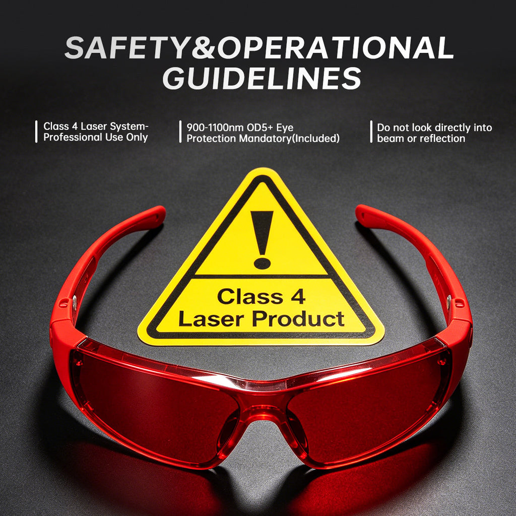 980nm Infrared Laser – Class IV, 120W, Invisible Beam (Safety Goggles Included)